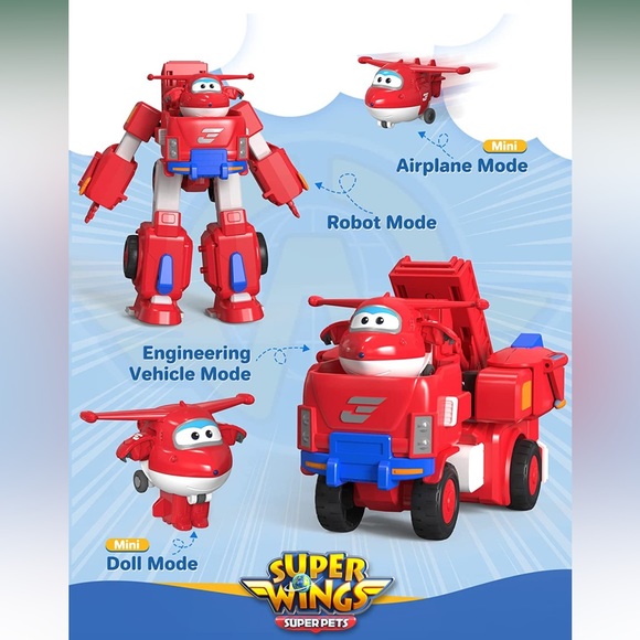 Super Wings Transforming Robot Toy - Picture 1 of 10